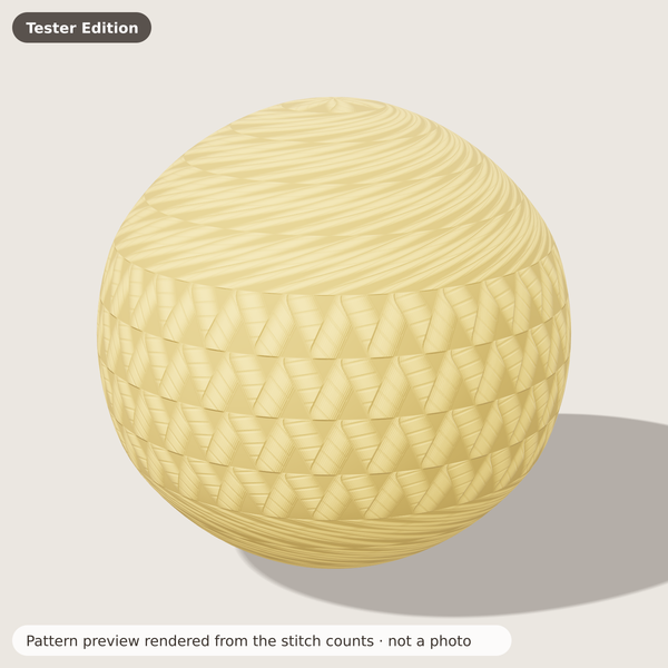 Free: Amigurumi Ball (Learn the Magic Ring): Pattern preview rendered from the stitch counts · not a photo